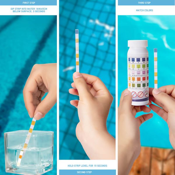 Test strips for salt water pool