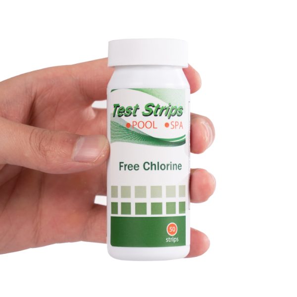 Free chlorine test strips for pool and spa